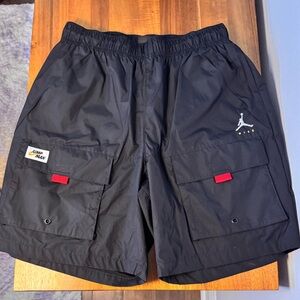 Jordan Black Athletic Shorts with Elastic Waistband